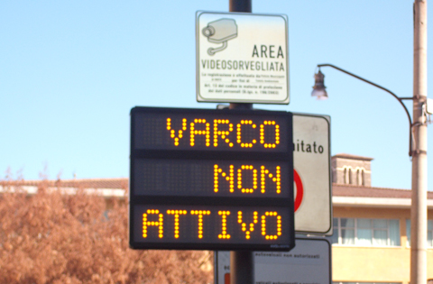 Rieti, varco non attivo\