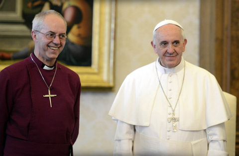 Vaticano, 14 giugno: Papa Francesco riceve in udienza Justin Welby, arcivescovo di Canterbury e primate della Comunione anglicana