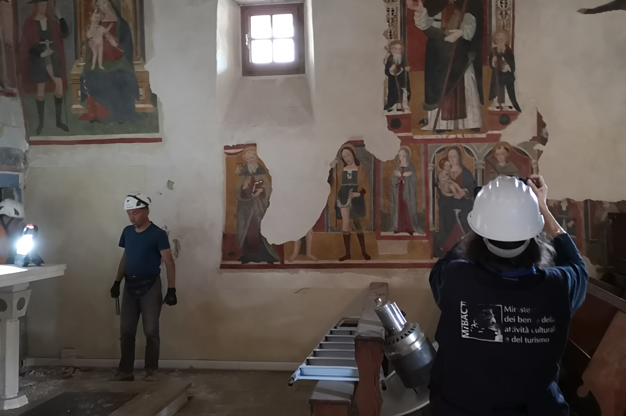 San Giorgio Martire in Terracino. Messa in sicurezza degli affreschi